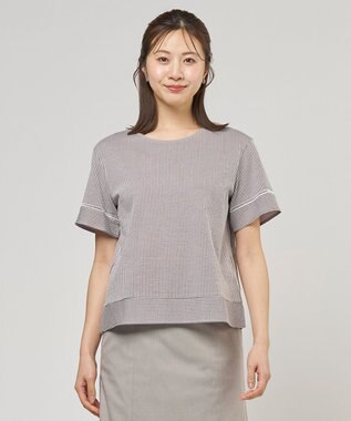J.PRESS LADIES S 【一枚で着映え】サッカージャージー クルーネック カットソー