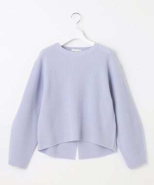 自由区 L 【洗える】ウールカシミヤブレンドプルオーバー ニット テンダーブルー