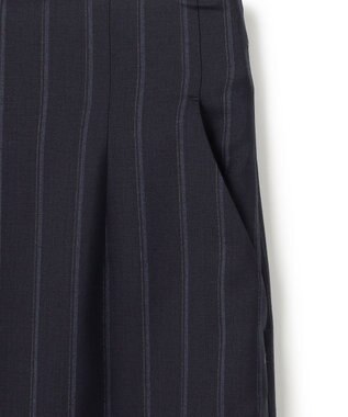 BEIGE， 【セットアップ対応】GEORGE / ウールストライプ ハイウエストスカート Navy Stripes