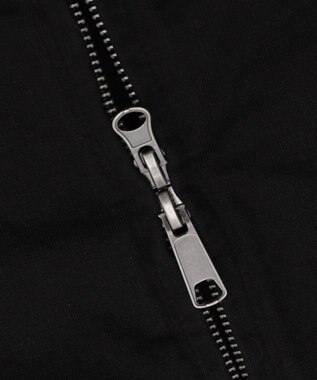 WEGO ノースリーブグラフィックZIPパーカー ブラック