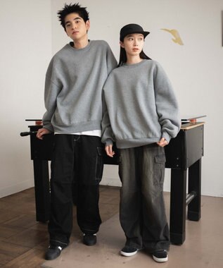 WEGO 【ユニセックス着用/MLXLサイズ展開/新色追加/裏起毛】スウェットプルオーバー グレーその他