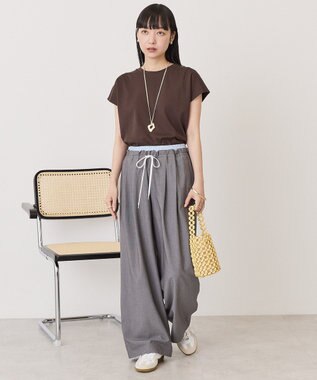 AMERICAN HOLIC 【先行予約】【抗菌防臭】フレンチスリーブプルオーバー Brown