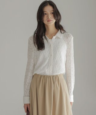 組曲 【先行予約・WEB限定】フラワーチュールブラウスライク カットソー