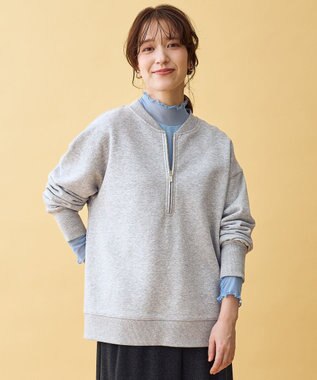 ANY ハーフジップスウェット ライトグレー