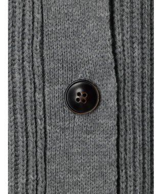 Green Parks 洗える　Ｖネックニットカーディガン Gray Mixture