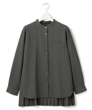 J.PRESS YORK STREET 【WOMEN】バックプリーツ ブラウス グレー系