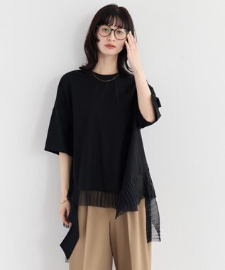 YECCA VECCA 裾アシメデザインプルオーバー Black