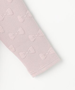 ANY KIDS リボン ジャガード カーディガン ベージュ