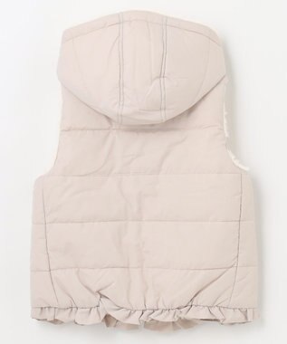 ANY KIDS ボア リバーシブル ベスト ベージュ×エクリュ