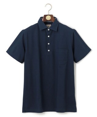 J.PRESS MEN 【ビジネスおすすめ / 吸水速乾】ドレスハニカム ポロシャツ ネイビー系