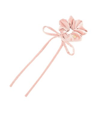 Maison de FLEUR ベロアリボンシュシュ Pink