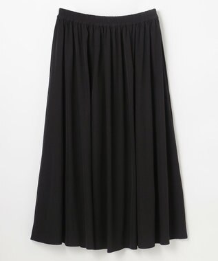 ANY 【2SET】バイカラーニット×布帛スカートセット ライトグレー×ブラック