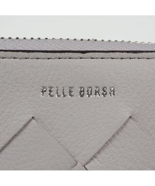 PELLE BORSA ラウンドファスナーキーポーチ Chrono Weave クロノウィーブ 5847 アイスグレー