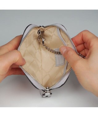 PELLE BORSA ラウンドファスナーキーポーチ Chrono Weave クロノウィーブ 5847 アイスグレー
