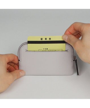 PELLE BORSA ラウンドファスナーキーポーチ Chrono Weave クロノウィーブ 5847 アイスグレー