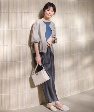 ANY 【手洗い可/UVケア】ノーカラーシアーブルゾン サンドベージュ