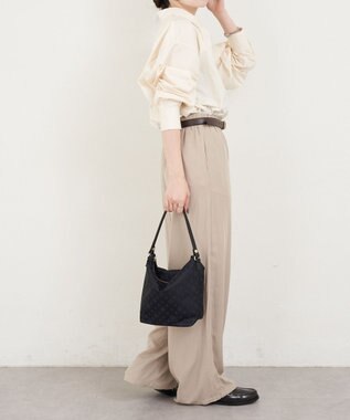 russet ナイロンジャガード2WAYミニショルダーバッグ(CE-1627) Black/Navy