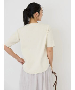 AMERICAN HOLIC ５分袖ニットプルオーバー White