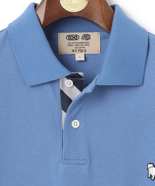 J.PRESS MEN 【KING SIZE】【大人気 / 10色展開】バックブル カノコレジメン ポロシャツ ブルー系