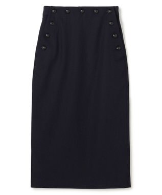 BEIGE， LAZUL / マリンボタンIラインスカート Navy