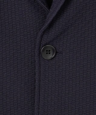 J.PRESS MEN 【KING SIZE】【ウォッシャブル】コンフィーリンクス ニットジャケット ネイビー系