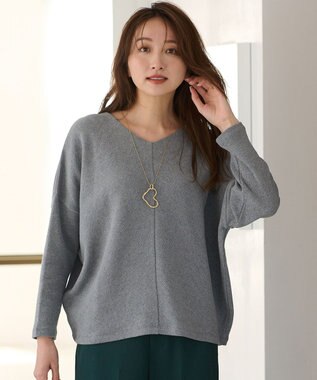  【洗濯機可能】Vネックニットソー