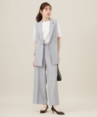 ANY SIS S 【UVカット・接触冷感・吸水速乾】スマートビューティストレッチ  ワイドパンツ ブルーグレー