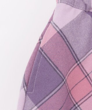 ANY KIDS チェック スカッツ ラベンダー系チェック