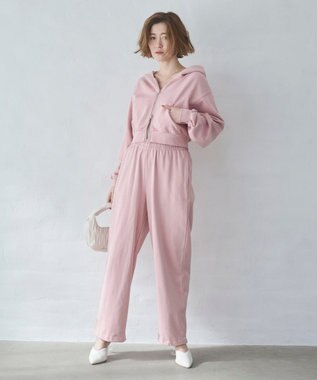 WEGO 【ウエストゴム/XSSMサイズ展開】スウェットワイドパンツ ピンク