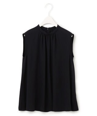 ICB 【WEB限定カラーあり】 Back Satin Amunzen ノースリーブブラウス ブラック系