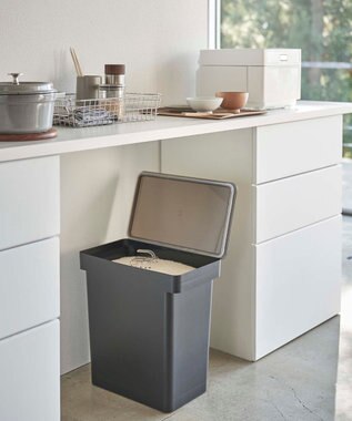 tower 密閉米びつ タワー 20kg 計量カップ付 ブラック ブラック