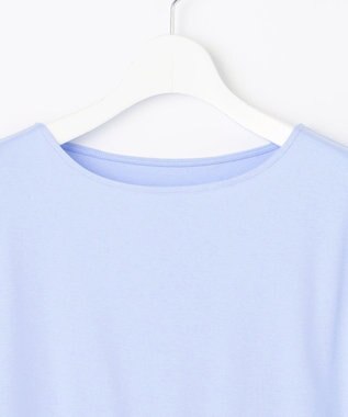 Feroux 【UVケア】フリルスリーブペプラム カットソー スカイブルー系