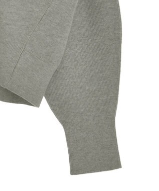AMERICAN HOLIC バイパチ片畦衿付きニットプルオーバー Gray Mixture
