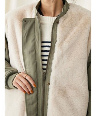 CRAFT STANDARD BOUTIQUE リバーシブルファーブルゾン Khaki