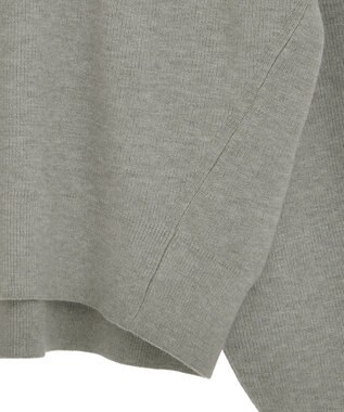 AMERICAN HOLIC バイパチ片畦衿付きニットプルオーバー Gray Mixture