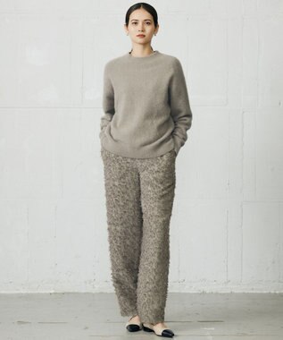 自由区 L 【SHIHOさん着用】ヘアリーフォックスプルオーバー ニット モカ