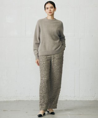 自由区 L 【SHIHOさん着用】ヘアリーフォックスプルオーバー ニット モカ