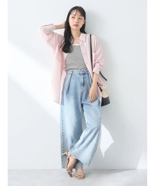 earth music&ecology ウ゛ィンテージボタンフロントポケットシャツ Light Pink