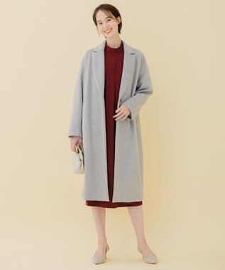 自由区 【WEB限定】ラグランタック ドレス ワイン系