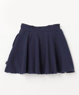 組曲 KIDS 【インパンツ付き】【110-140cm】フレアテレコ スカート ネイビー系