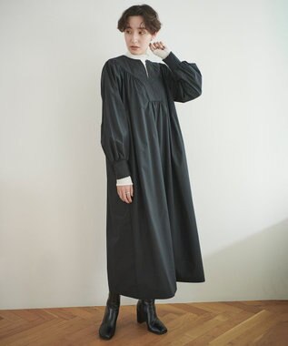 #Newans 【ANSWER for ほど甘トレンド】キルトカラーワンピース ブラック系9