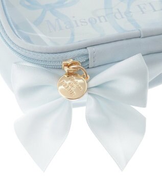 Maison de FLEUR リボンプリントクリアポーチ Light Blue