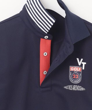 23区GOLF 【MEN】【吸水速乾/UVカット】エイトロックポロシャツ ネイビー系