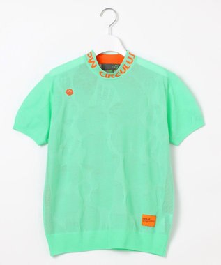 PW CIRCULUS 【手洗い可能】【WOMEN】アニマルドットニットモック ゴルフウェア レディース ピーコックグリーン系