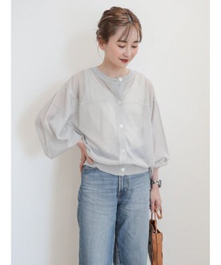 AMERICAN HOLIC 接触冷感２ＷＡＹシアーニットカーディガン Light Gray