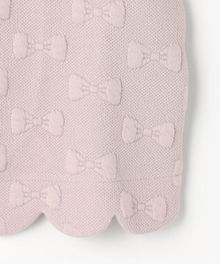 ANY KIDS リボン ジャガード カーディガン ベージュ