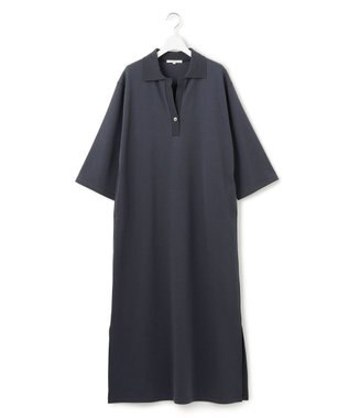 23区 L 【SLOW/一部店舗限定】ライトダンボール スキッパー ワンピース ネイビー系