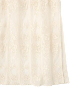 Green Parks レイヤードレーススカート Ecru