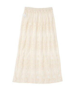 Green Parks レイヤードレーススカート Ecru