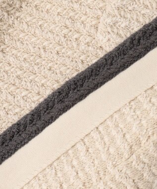 自由区 ツイードライクニット カーディガン ベージュ系